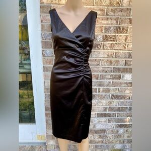 Vintage 1999 Black Betsy & Adam Classic Ruched Formal Dress